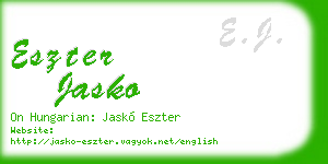 eszter jasko business card